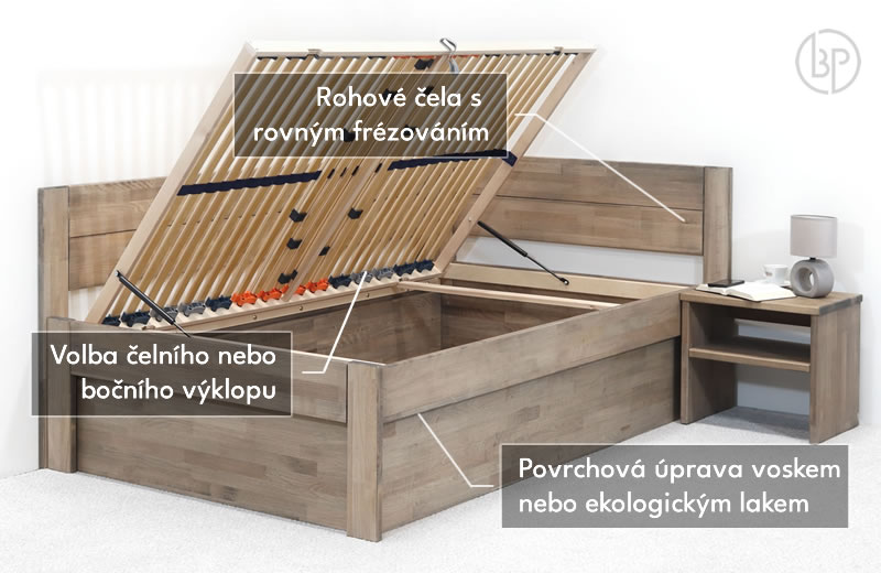Test úložné postele Timea - levá
