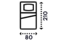 80 x 210 cm