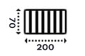 70x200 cm