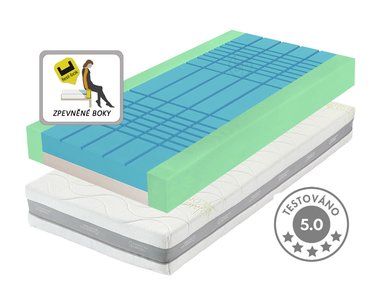 Středně tvrdá ortopedická matrace GUARD ANTIBACTERIAL, 20cm, 140kg