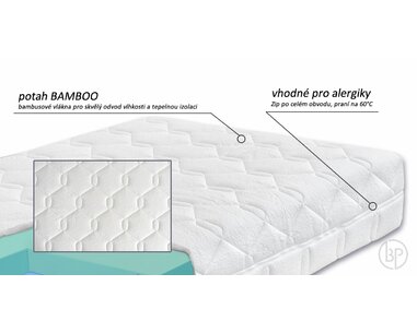Středně tvrdá ortopedická matrace DIA RELAX HI, 24cm, 130kg, studená pěna - pohled č. 4