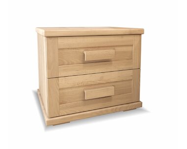 Noční stolek dvouzásuvkový LAURA, masiv buk  - pohled č. 1