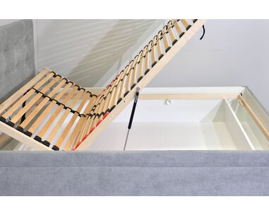Čalouněná postel Laterna, s úložným prostorem, 90x200 cm - pohled č. 4
