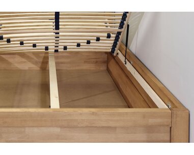 Zvýšená postel s úložným prostorem Klementin, 140x200, masiv buk - pohled č. 4