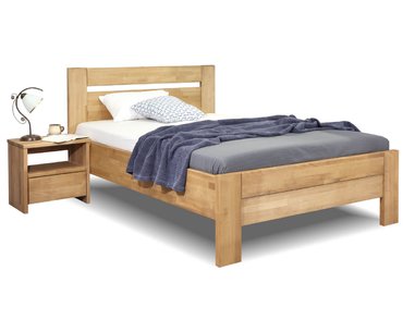 Zvýšená postel z masivu Orfeus, 140x200, masiv buk - pohled č. 1