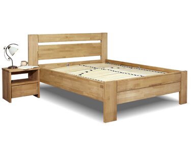 Zvýšená postel z masivu Orfeus, 140x200, masiv buk - pohled č. 2