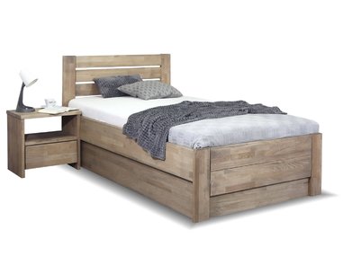 Zvýšená postel s úložným prostorem Mistral, masiv buk, 120x200 - pohled č. 1
