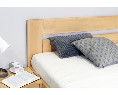 Zvýšená postel s úložným prostorem Trinity, masiv buk, 120x200 - pohled č. 3