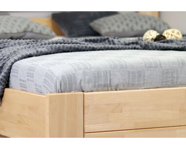 Zvýšená postel s úložným prostorem Trinity, masiv buk, 120x200 - pohled č. 4