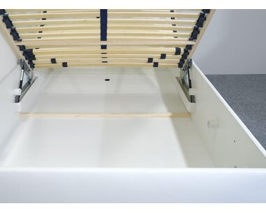 Zvýšená válenda s úložným prostorem Roneta, 120x200, bílá - pohled č. 4