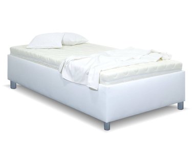 Zvýšená válenda s úložným prostorem Roneta, 120x200, bílá - pohled č. 1