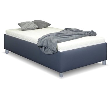 Zvýšená válenda s úložným prostorem Roneta, 90x200, tmavě šedá - pohled č. 1