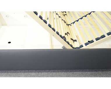 Zvýšená válenda s úložným prostorem Roneta, 90x200, tmavě šedá - pohled č. 4
