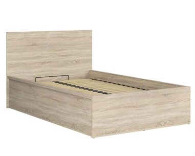 Postel jednolůžko s úložným prostorem a roštem TETRIS 140x200, dub sonoma - pohled č. 3
