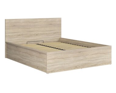 Postel dvoulůžko s úložným prostorem a roštem TETRIS 160x200, dub sonoma - pohled č. 2