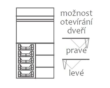 Šatní skříň - pološatní F154, masiv buk - pohled č. 3