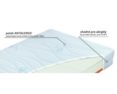 Středně tvrdá zdravotní matrace BROOKLYN SOFT 1+1 Zdarma, 20cm, 90x210cm, 130kg, líná pěna - pohled č. 4