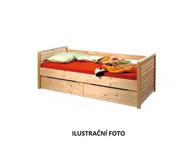 Postel z masivu Thomas II. 311B, 90x200, masiv buk cink jádrový - pohled č. 1